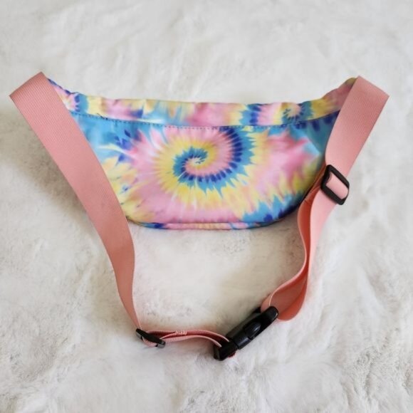 Fanny Pack Hip Pouch Tie Dye Mellow Groovy Waist Bag Adjustable Belt Clear Pockt - Picture 5 of 10